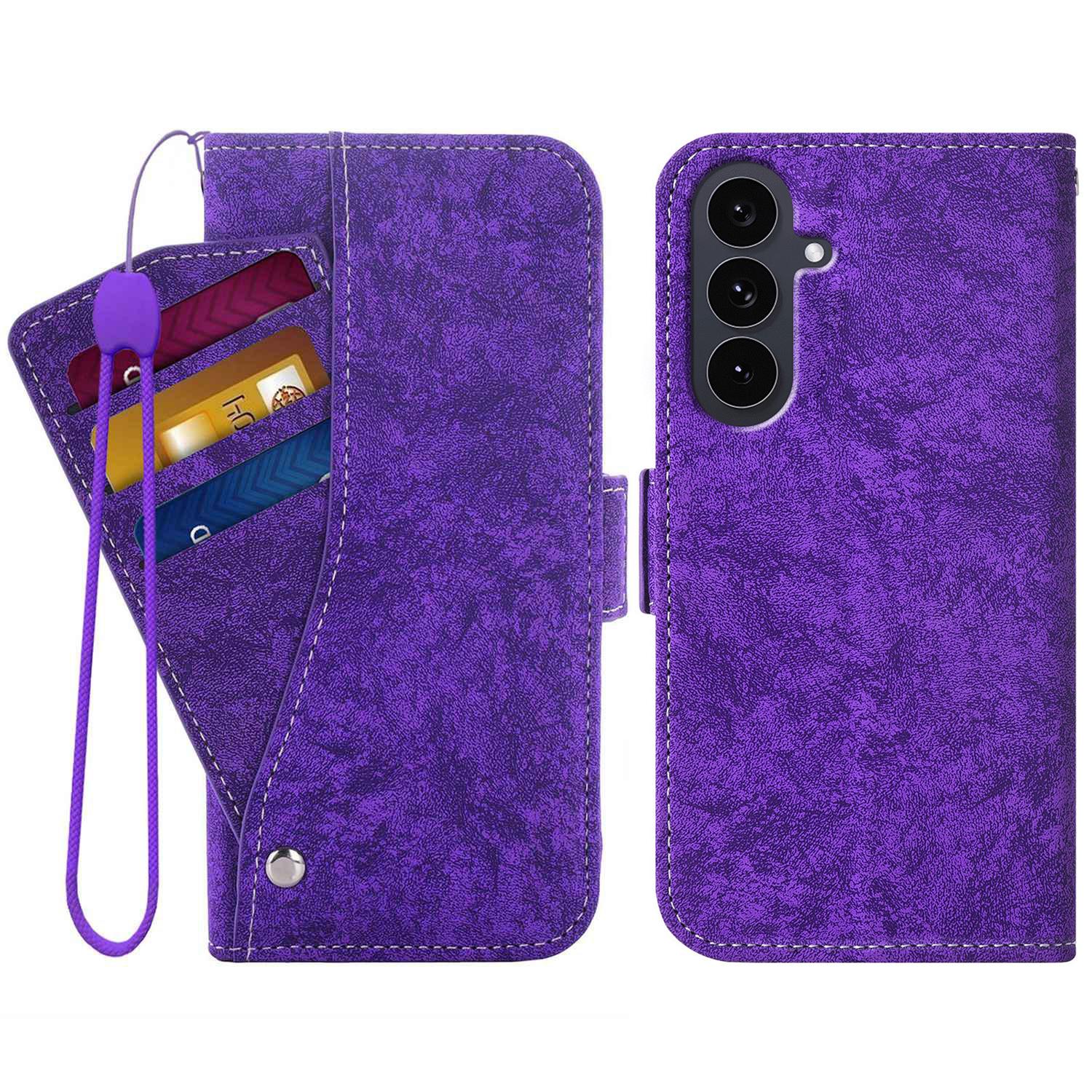 

For Samsung Galaxy A35 5G Case Water-ink Painting Wallet PU Leathe Phone Cover with Rotating Card Slots