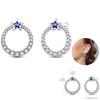 Ladies Sweet 925 Silver Ocean Star Flower Butterfly Design Trendy Earrings Birthday Commemoration Day Fine Sweetheart Jewelry