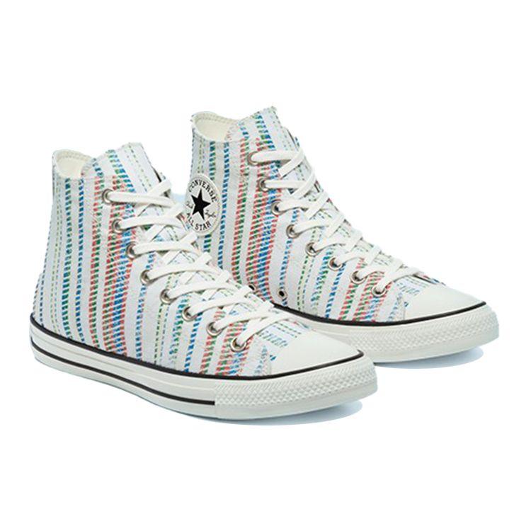 Converse Chuck Taylor All Star High Summer Stripes Unisex Sneakers Multi-Color Egret Egyptian-Blue 171897C
