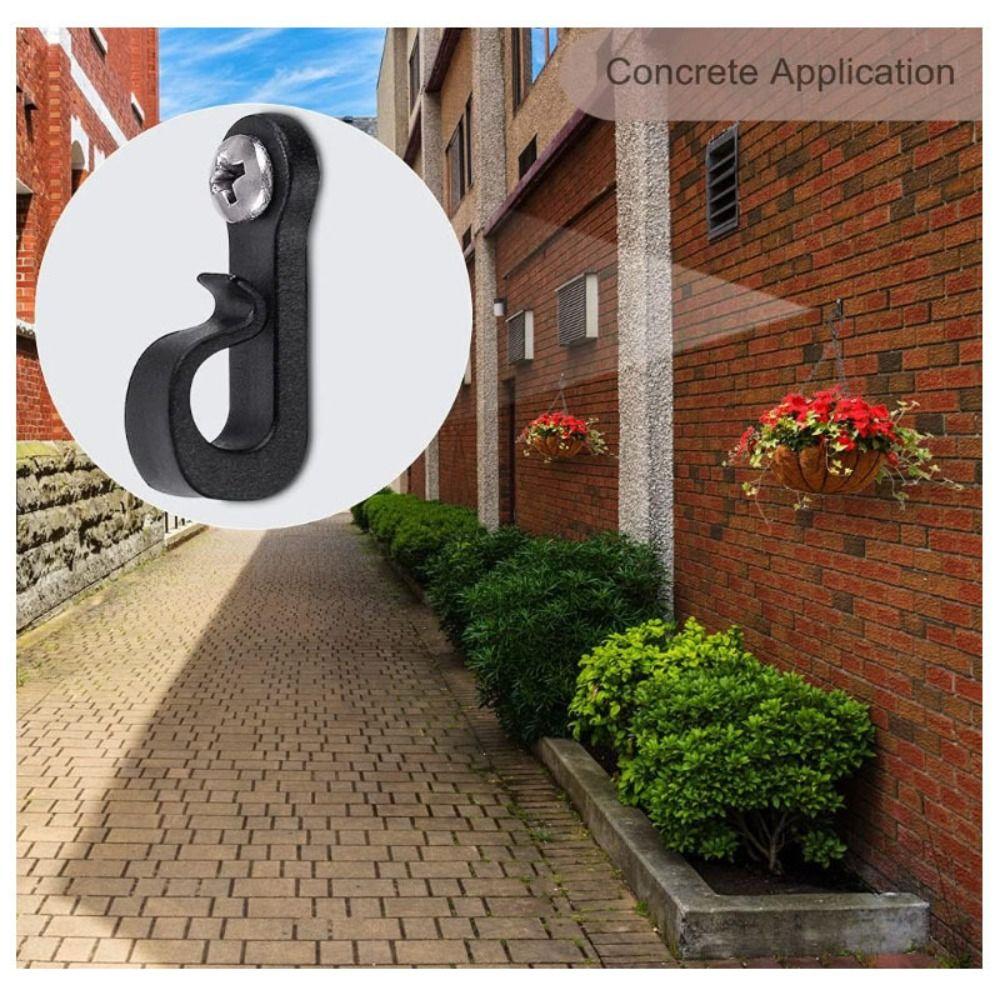 New With Screw Lights Hook Plastic Black White Garage Hooks Lights Holder Indoor And Outdoor