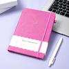 CAGIE A5 Hardcover 8mm Ruled Pen Classic x Travel Lilac Notebook, Stylish, Lines, Holder, Design, Cute, 14.5cm 21cm, Business, Adult, Girl, Journal,