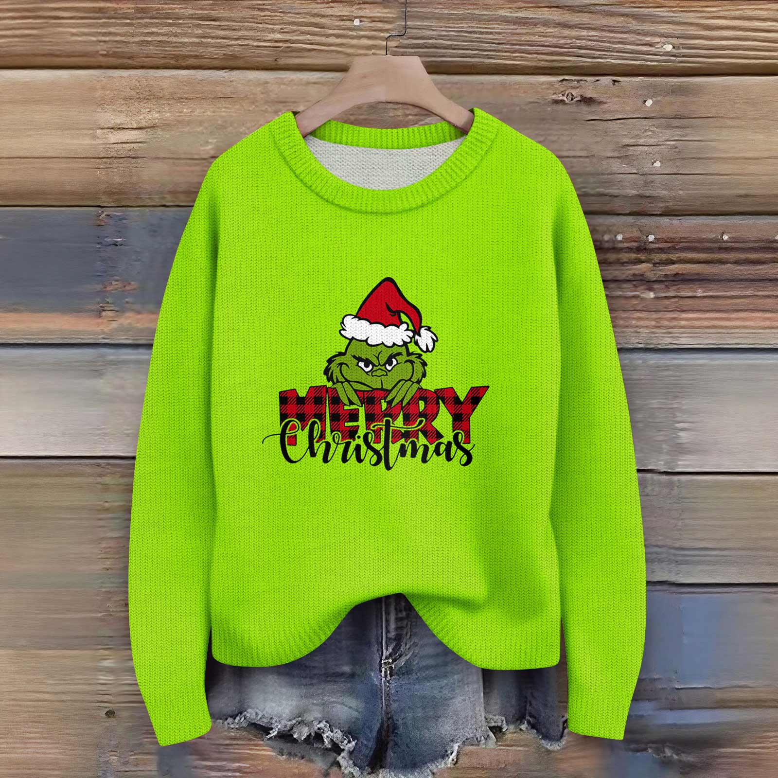 

Пуловеры с длинным рукавом для женщин, с круглым вырезом, повседневные, милые, с принтом, вязаные, оверсайз M