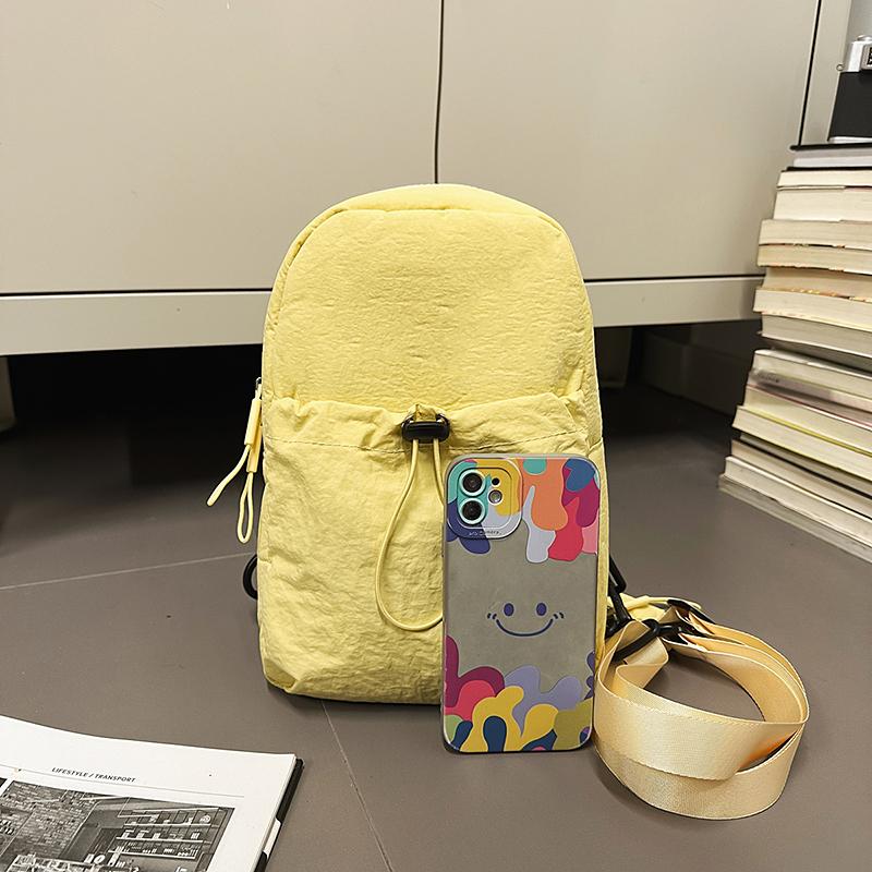 Solid Color Multifunctional Backpack Women's Lightweight Chest Bag