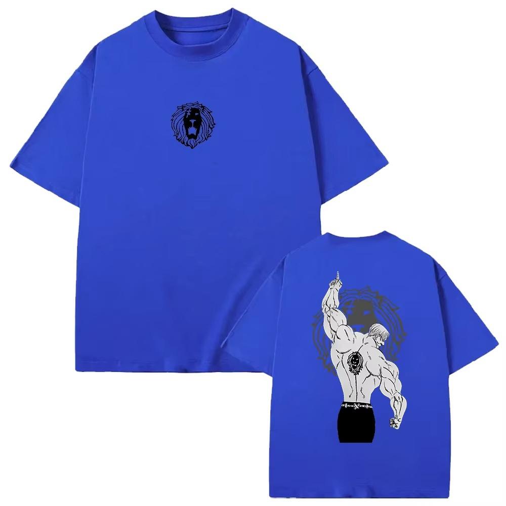 2026 Summer Hot Sale Anime The Seven Deadly Sins Escanor Graphic T Shirt Unisex Unisex Cotton Unisexga Oversized Tee Hip Hop Streetwear
