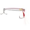Artificial Bait Metal 3D Eyes Fishing Lure 2 Hooks with Feather Reusable Accessories 10gLaser Pink