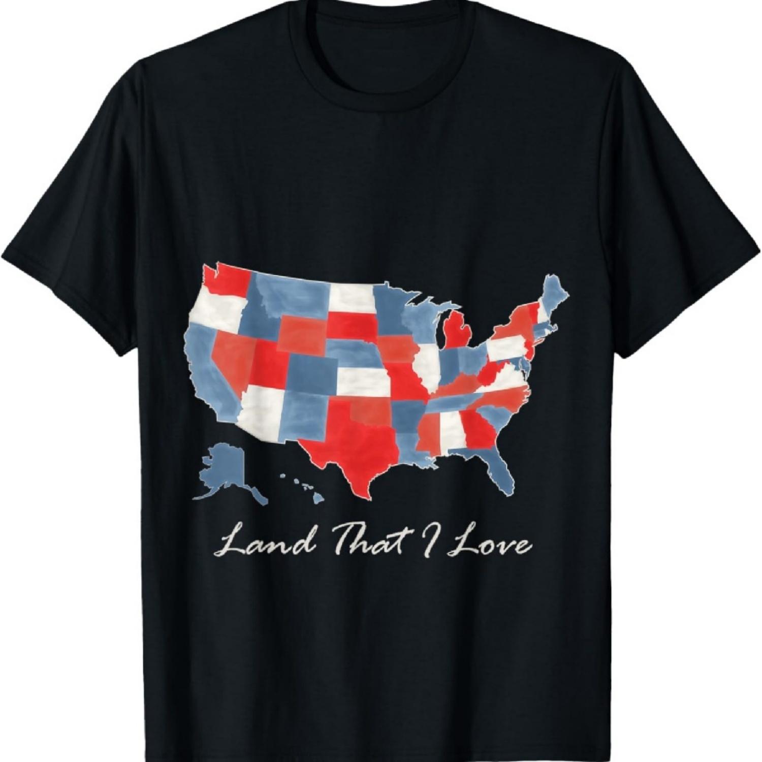 Американа Карта Земля, Которую Я Люблю Футболка XXXXXL чёрный