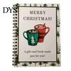 Creative Gift Card Organizer Christmas Book, 10-Page Holiday Holder with Write-On Office Exchange Supplies Notes, Festive Paper Booklet for