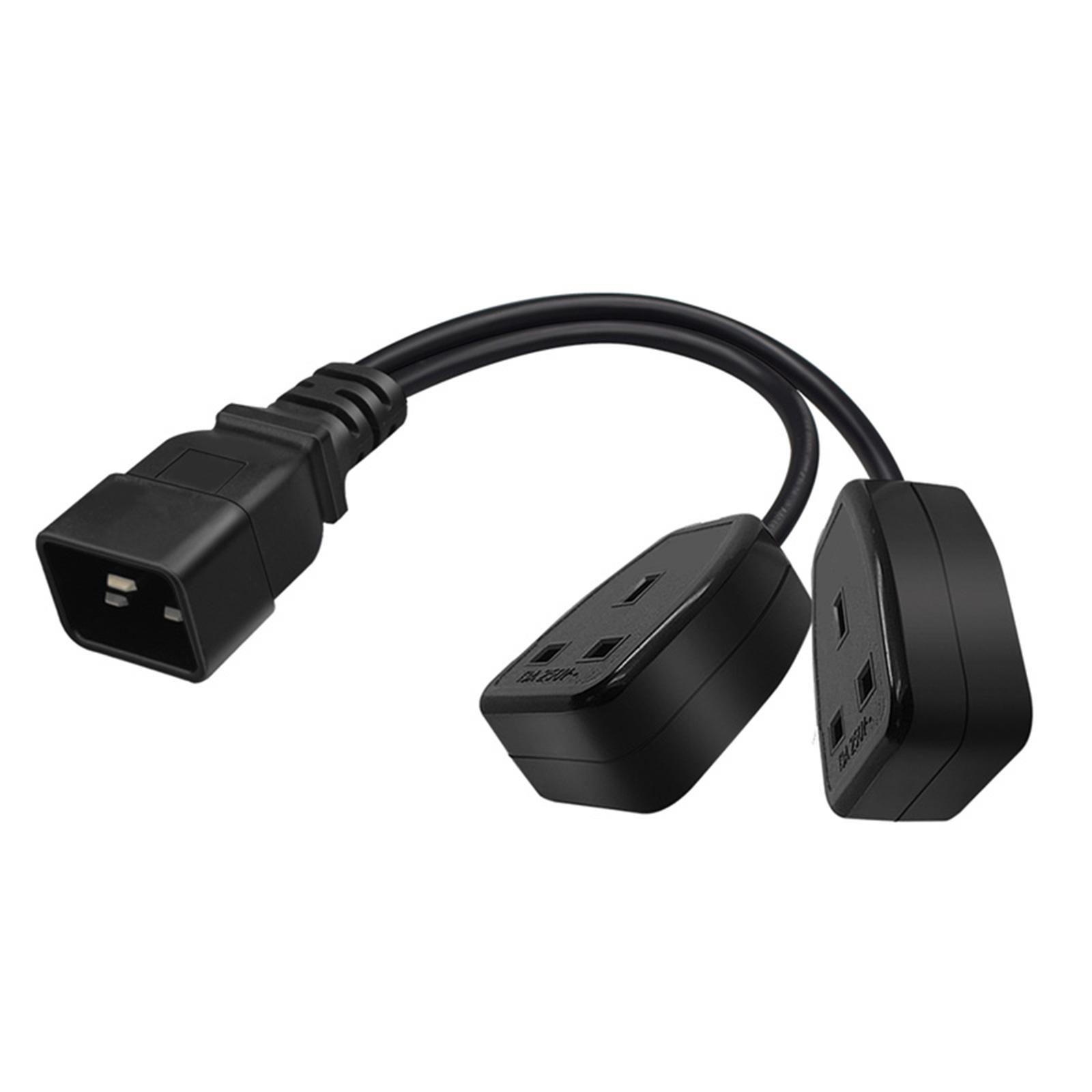 

Кабель-адаптер питания IEC320 C20 к UK+UK, разъемы «папа-мама», шнур для преобразования, черный