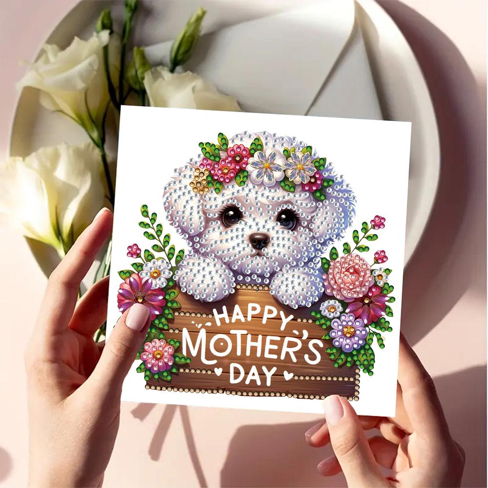 6pcs Diamond Painting Christmas Cards Handmade 5D Rhinestone Embroidery Arts Cards Kits Diamond Painting Greeting Thank You Card