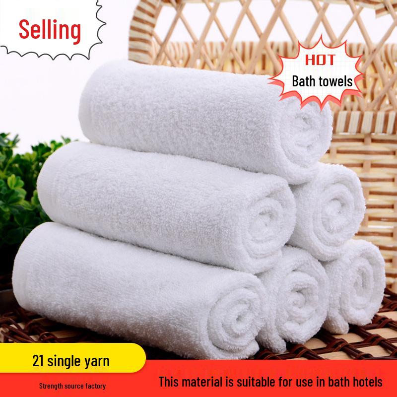 Pure Cotton Oversized White Bath Towel for Hotels, Salons & Spas