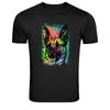 Colorful German Shepherd Neon Art Dog Graphic T-Shirt