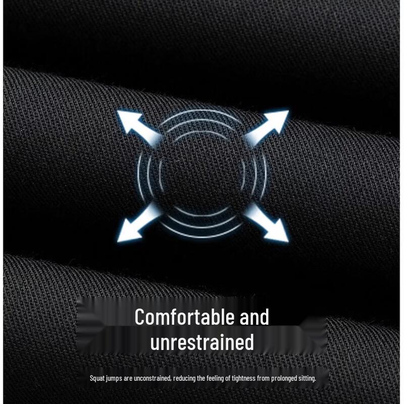 Men's Ice Silk Breathable Straight-Leg Business Casual Pants