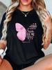 Pink Butterfly Christian Faith T-shirt