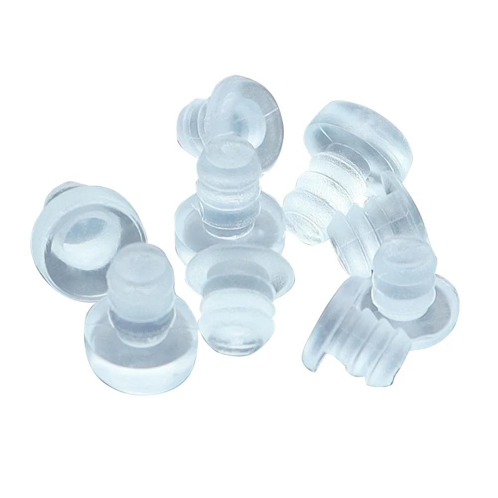 10/20/50/100pcs Clear Furniture Embedded Bumpers Kit Glass Table Feet Soft Thread Chair Leg Stem Bottom Pad Floor Protectors