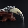 Sterling Silver Wolf Tooth Pendant Necklace: Real Wolf Dog Tooth Tip, Men's & Women's Retro Tibetan Silver Long Necklace.