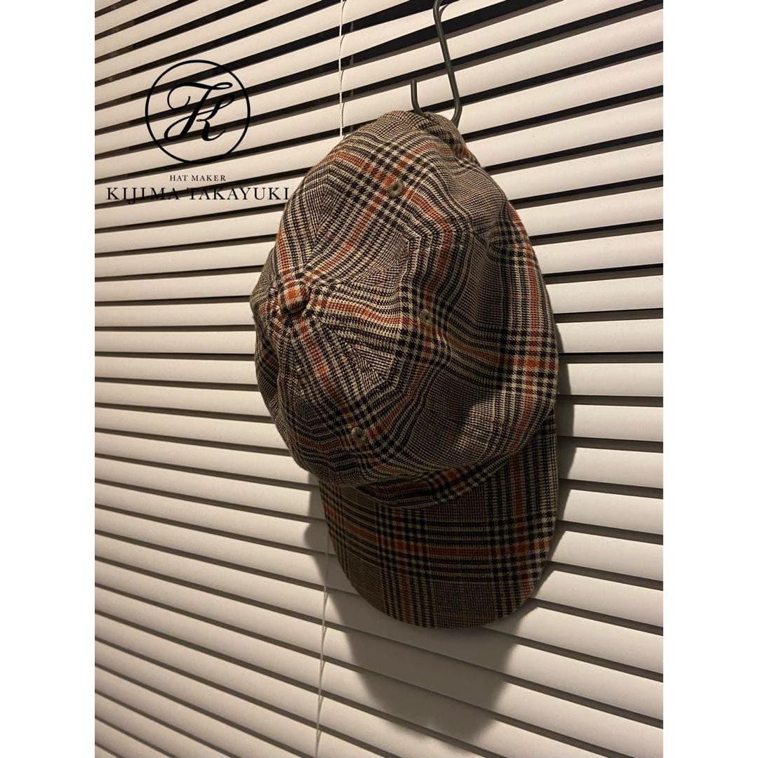 Used KIJIMA TAKAYUKI Cap Free Size Brown Plaid Pattern