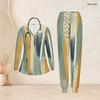 Women Plus Size Nurse Scrub Set V Neck Long Sleeve Printed Navy Blue Black Pocket Top And Pants