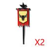 Medieval Accessories Building Blocks Soldiers Weapons Military Flags Mount War Horses Orc Mount Flags Wolf Bricks Kids Toys Gift