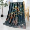 Starry Night Zodiac Sagittarius Flannel Printed Blanket Suitable for All Seasons Suitable for Living Room Office Sofa and Travel