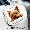 1Pc Yorkshire Terrier Dog Stickers, Cute Puppy Matte Self-Adhesive Durable Vinyl Decals for Car Laptop Window Multipurpose Decor