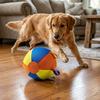 Chew Resistant Fabric Dog Ball Tear-Resistant Self Play Dog Toy Inflatable Big Ball for Medium Large Dogs Golden Retriever