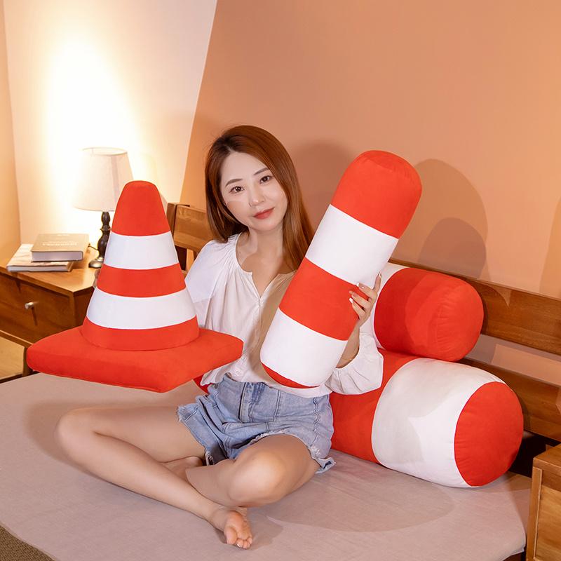 Hot Simulation Vehicle Plush Pillow Creative Roadblock Road Railing Toys Stuffed Soft For Home Decor Prop Sleeping Cushion
