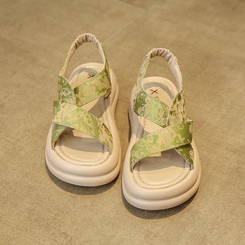 

[1573 people s collection] High-end Roman sandals women s summer wear 2025 new skirt casual and versatile 00 Blind box randomly sent зелёный