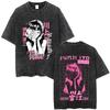 Anime Tomie Junji Ito Vintage Washed T-shirt Men Women Manga Horror Gothic T Shirt Male Fashion Retro Cotton T-shirts Streetwear