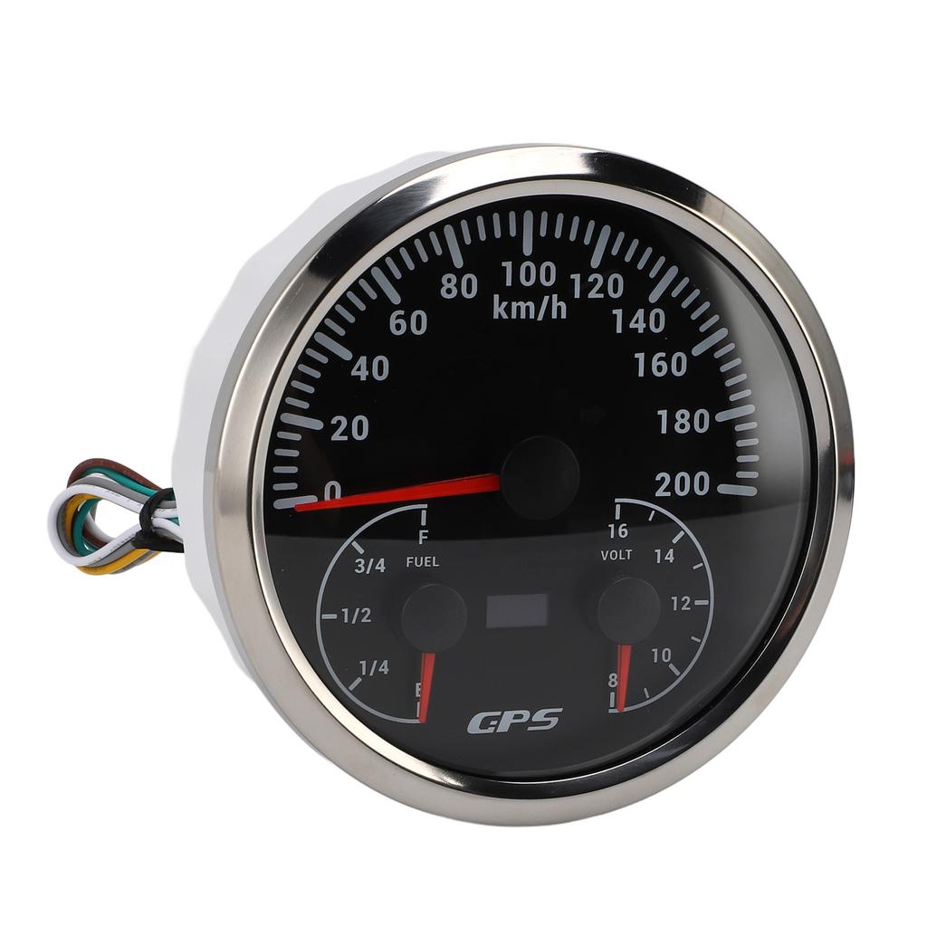 110mm 4 3 8in 3 In 1 GPS Speedometer Odometer with Voltmeter Fuel Level Gauge Turn Signal 200KM H for RV Yacht Truck