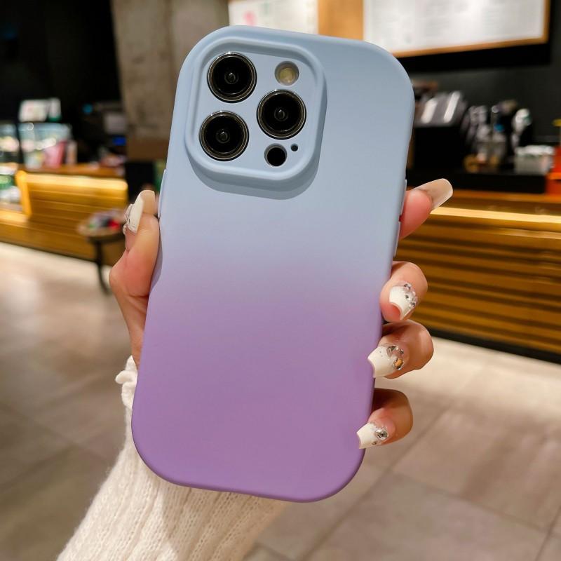 Dual Tone Silicone Phone Case IPhone 15 14 Pro Max 13 12 11 - Ins Style Soft Cover With Anti Scratch Drop Protection