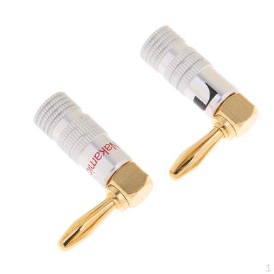 2 Stück 4 mm Audio-Lautsprecher-Stecker-Bananenstecker-Adapter
