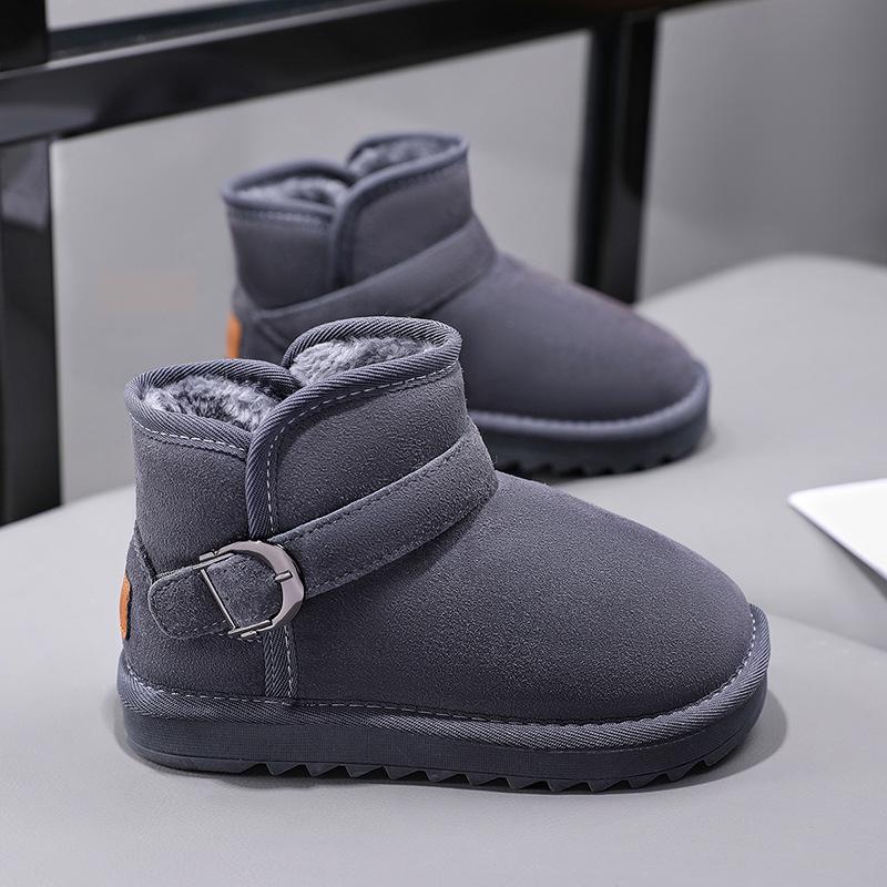2025 Winter Children's Slip-On Snow Boots, Plus Velvet, Thickened, Soft Sole - Boys & Girls