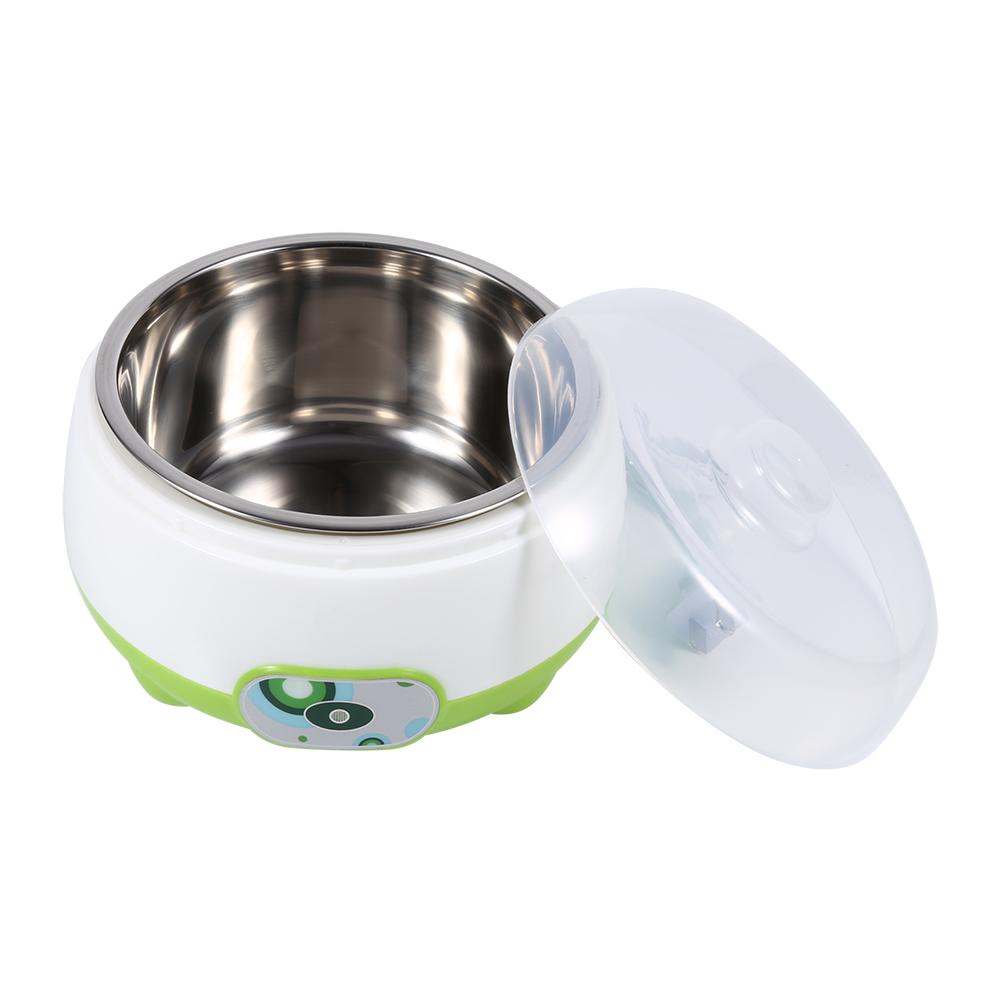 1L Electric Automatic Stainless Steel Yogurt Maker Machine DIY Yoghourt Container Green
