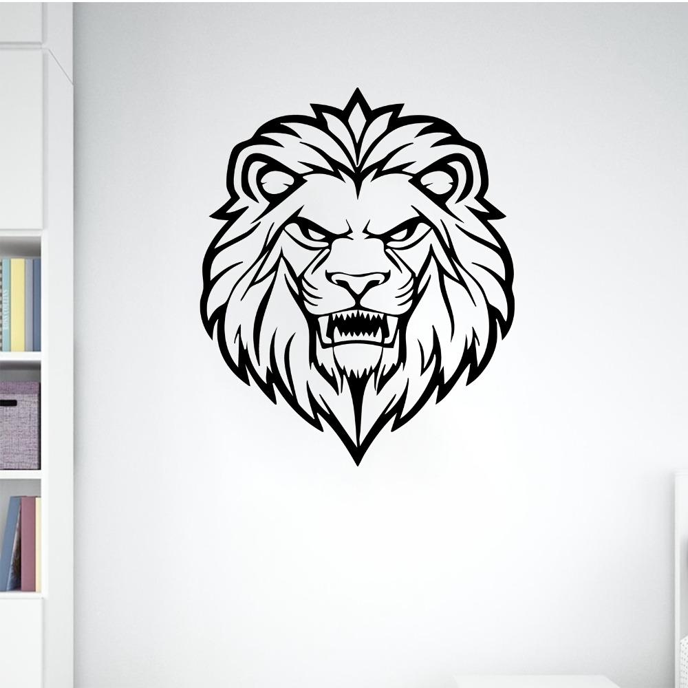Lion Head Metal Wall Art Sculpture XL Wildlife Gift Home Garden Decor