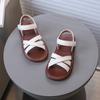 Girls Princess Shoes Korean Style Soild Color Kids Beach Shoes Non-slip Soft Sole 2025 Summer New Girls Sandals Open Toes Sweet