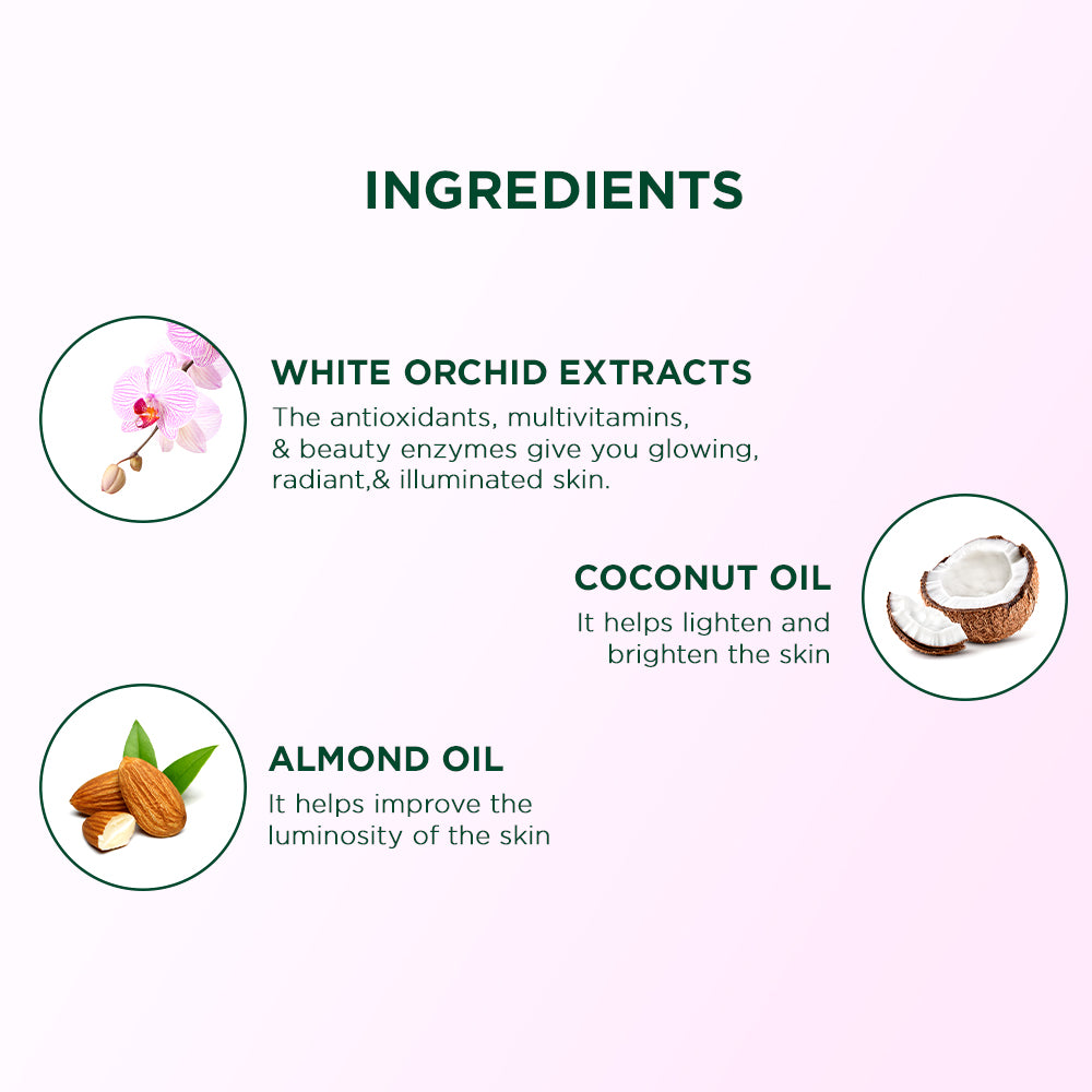 Biotique White Orchid Brightening Body Lotion 180ml For Glowing Skin Instant Radiance Tan Removal