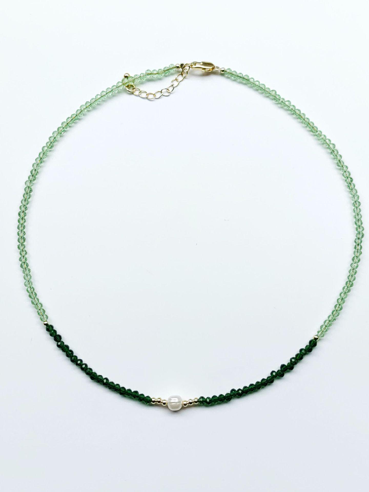 

Xiaohongshu Ожерелье ручной работы из двойного слоя жемчуга и кристаллов - Элегантный женский модный аксессуар