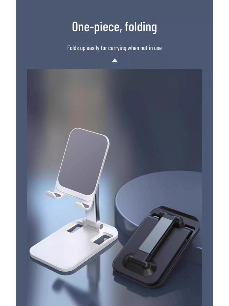 Adjustable Aluminum Phone & Tablet Stand: Weighted Base, Foldable Design