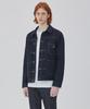 Ryul+Wai Denim Double-Pleat Pocket Raw Jacket Navy