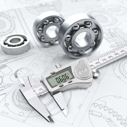 J&T 150mm Digital Caliper with Storage Case, Large-Character LCD Display, Zero-Set Function, Multi-Function Caliper for Inner/Outer Diameter, Depth, a