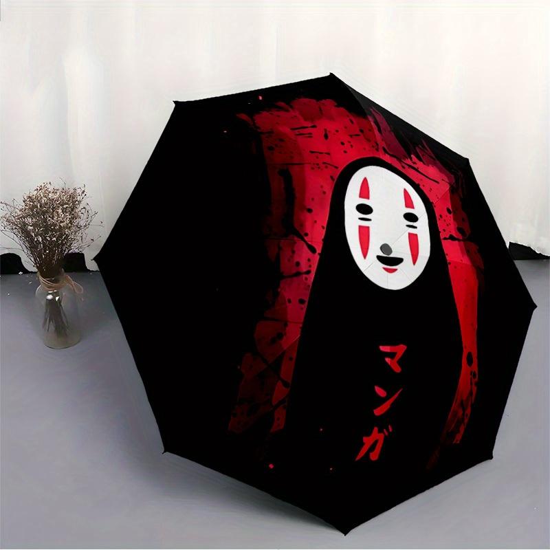 1pc Manga No-Face Windproof Automatic Windproof Umbrella, Lightweight for Women/Men, Perfect Christmas Gift A0811230