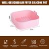 Silicone Air Fryer Basket Liners Reusable Air Fryer Silicone Pot Tray Heat Resistant Food Baking For Air Fryer Oven Accessories