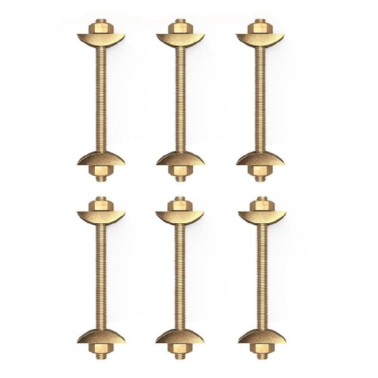 

6Pcs M8x100mm Drawbolt Flip Connectors Sturdy Galvanized Iron for Butcher Block Countertops Bed Rail Easy Installation Designs 1