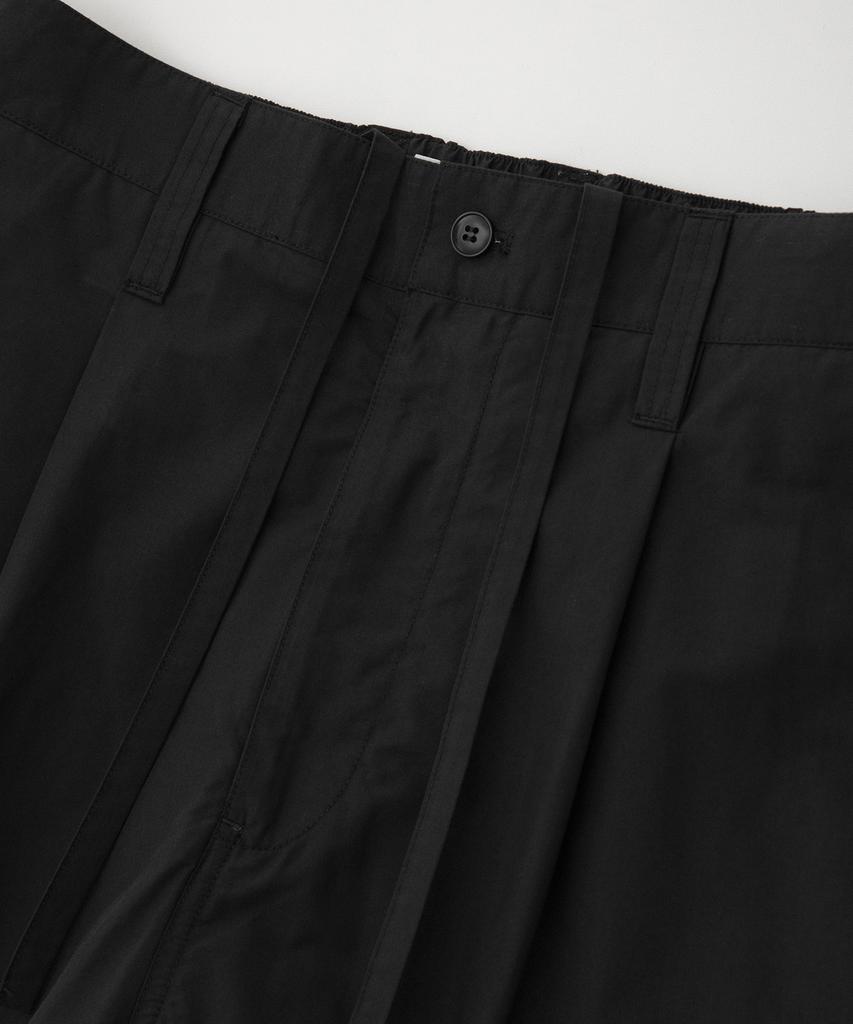 PUBLICFIGURE Chambray Patch Pocket Half Pants_Black
