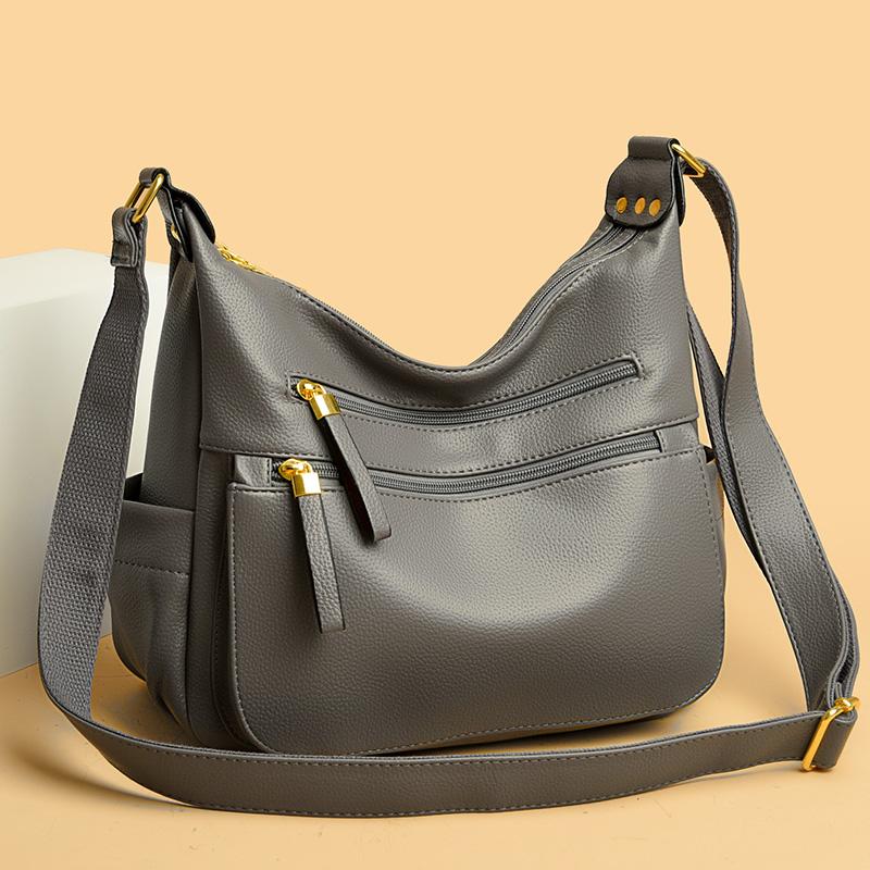 Dámské měkké kožené kabelky Velká kabelka Čtvercové kabelky přes rameno pro ženy Dámské Crossbody Nová móda