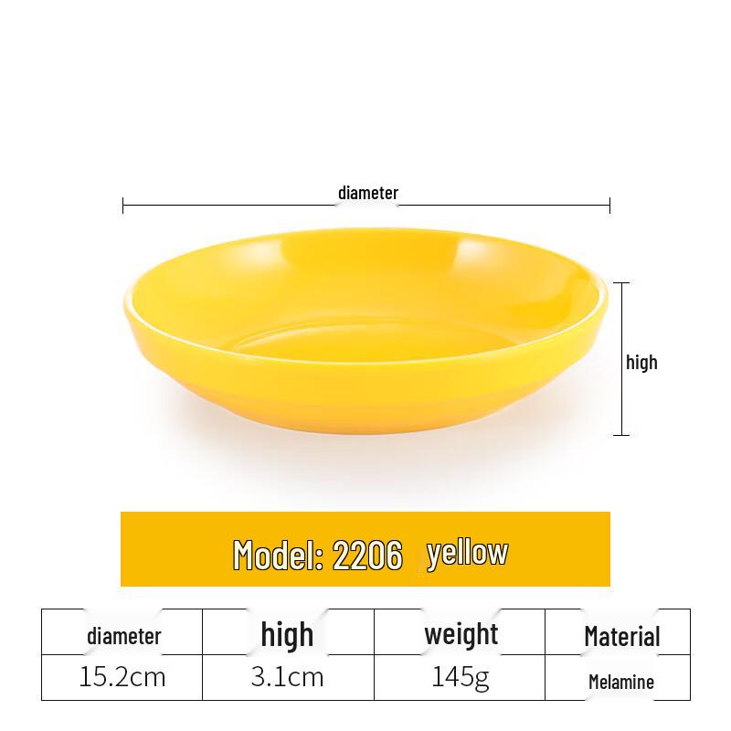 Korean Style Melamine Deep Round Side Dish Plate