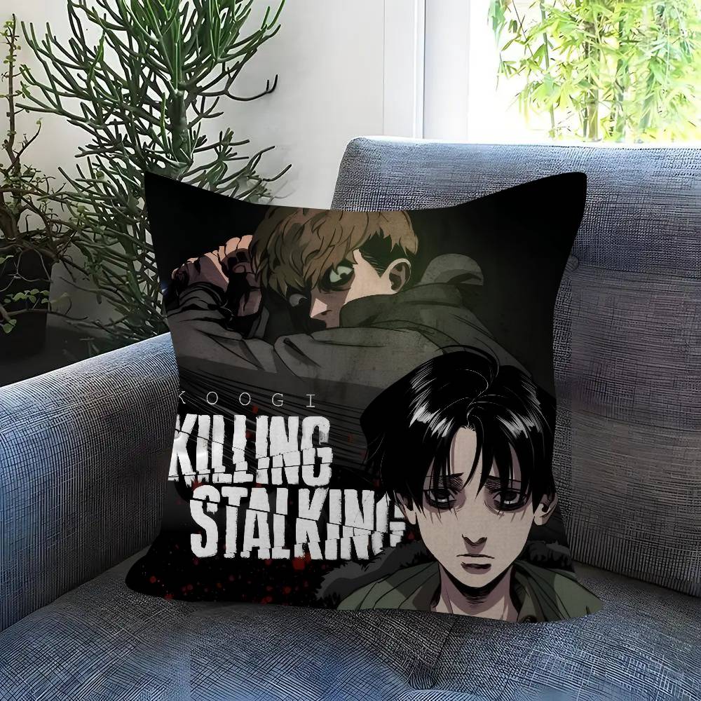 Korean Manga Killing Stalking Vintage Pillow Cover For Bedroom Room And Living Room Sofa Decorative Cushion Cover