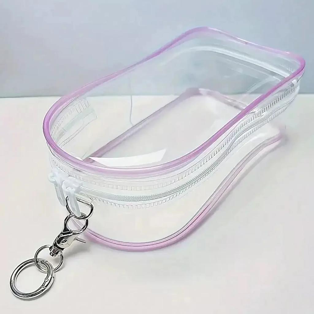 Colorful Transparent Protector Case Organizer Box For 17Cm Plush Dolls Outdoor Display Bag With Keychain Doll Accessories