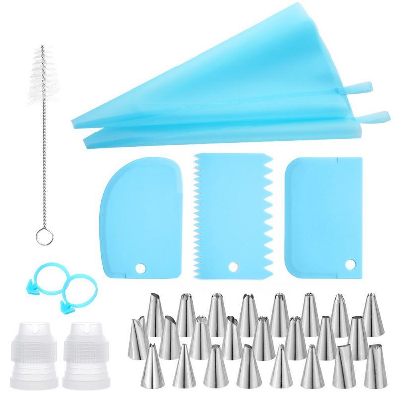 Nordic Disposable Piping Bags & Tips Set for Cake Decorating