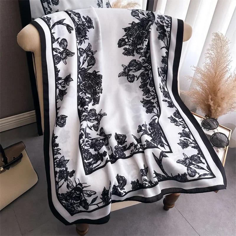 

Новый Роскошный Бренд Женский Модный Шарф Однотонный Однотонный Шелк Лен Шали Летние Женские Банданы Фуляр Хиджаб Женская Повязка на Голову Обмотка 178X66CM